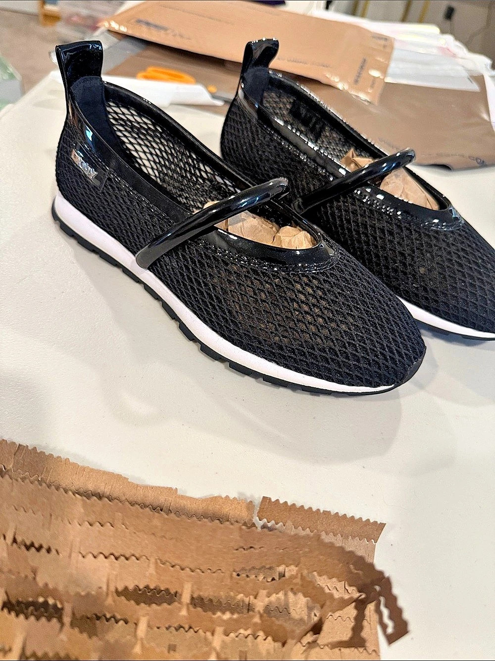 DKNY Dace Mesh Mary Jane Flat Black Sneakers